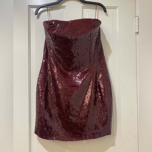 Zara LIMITED EDITION Sequin strapless mini dress Nwt - Picture 7 of 12